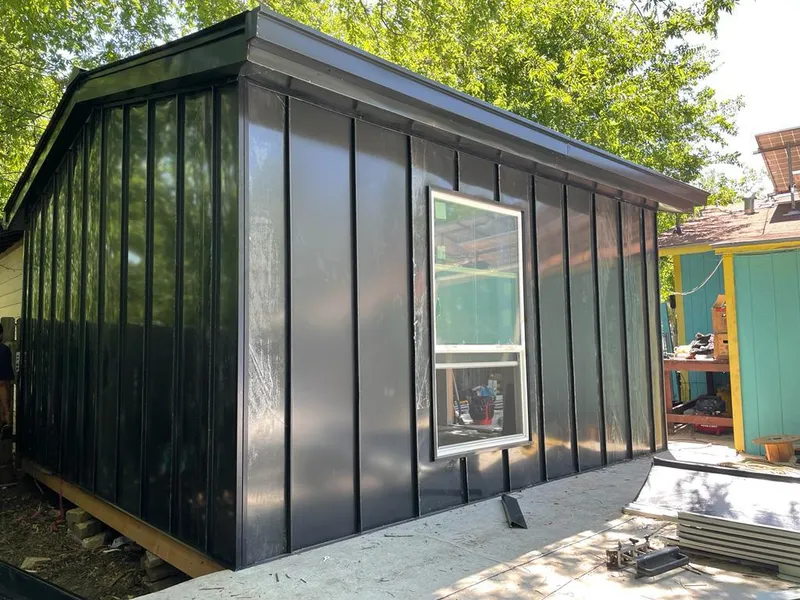 Black standing seam metal wall panels for Roof Inspection in Trumbull